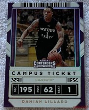 2020-21 Panini Contenders Draft Picks DAMIAN LILLARD #40 Prospect Campus Ticket