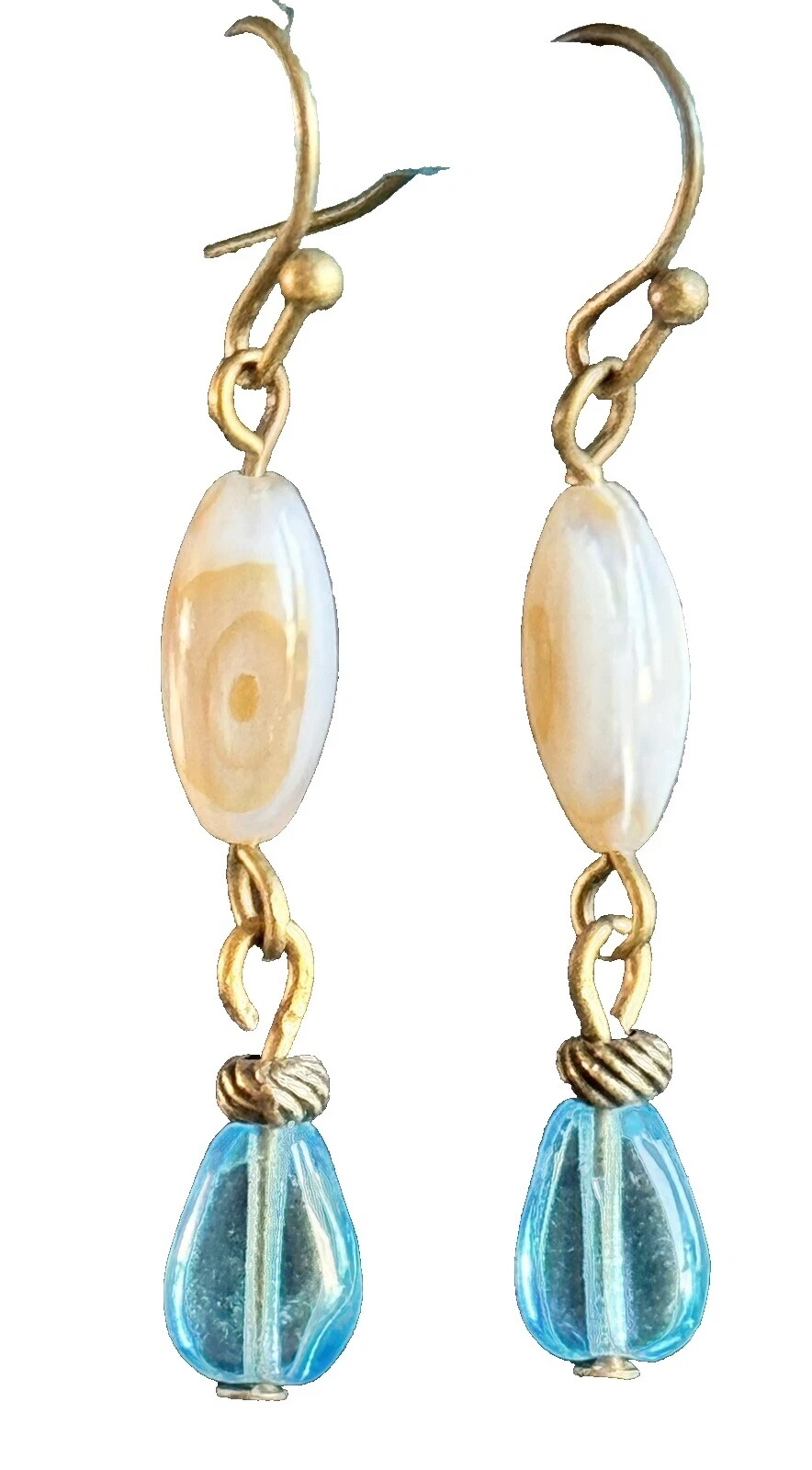 Pearl Shell Bronze Fashion Earrings