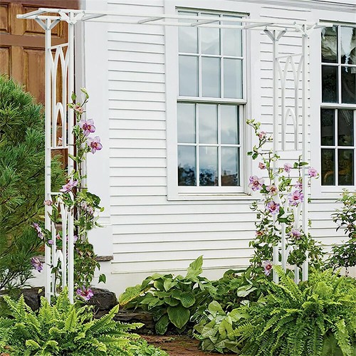 Metal Garden Heavy-Duty Arch Arbor Trellis Archway for wedding Climbing Plants - Picture 12 of 14
