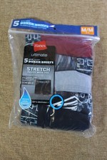 Hanes Boys Boxer Briefs 5-Pack Stretch. Medium 10-12 Underwear NEW Sealed