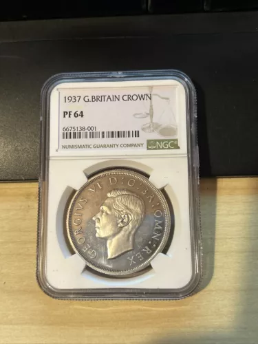 GREAT BRITAIN. George VI, 1937, Coronation Proof Crown, NGC PF64 (12985)