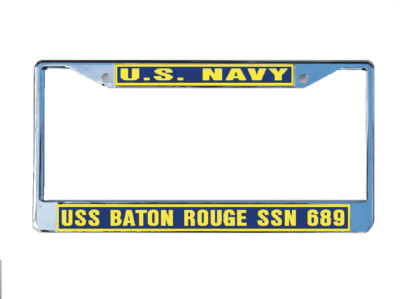 USS BATON ROUGE SSN 689 License Plate Frame U S Navy Military Car-Truck ...