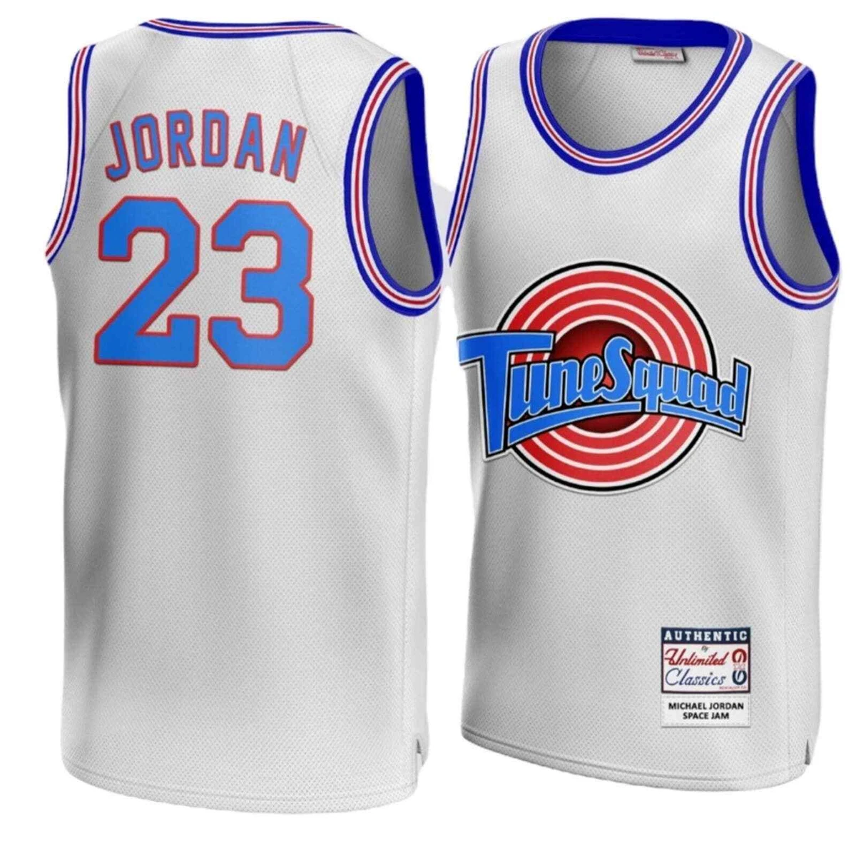 Vintage Champion Space Jam Tune Squad Michael Jordan #23 White Jersey  Men's Sz M