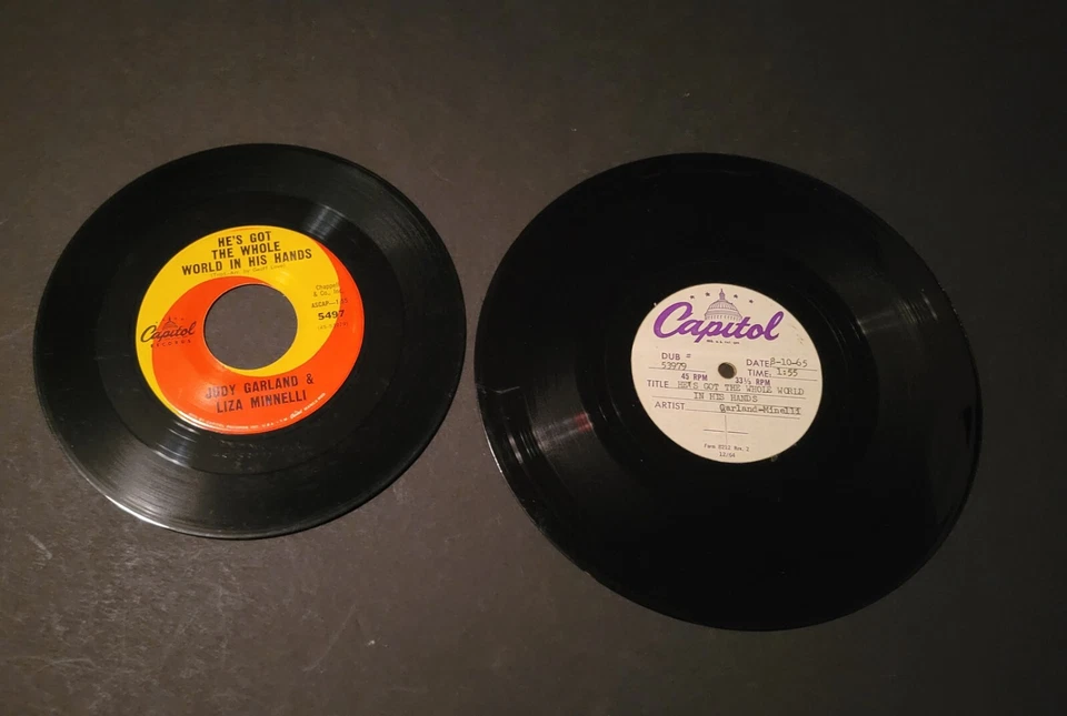 Джуди Гарленд Лайза Минелли, РЕДКАЯ 10-дюймовая ацетатная и 7-дюймовая прессовка! ЛОНДОН ПАЛЛАДИЙ!!! - Изображение 2 из 4