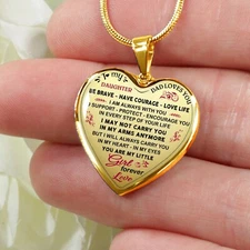 Heart Necklace from Dad – Meaningful Gift for Daughter to Celebrate Her Journey