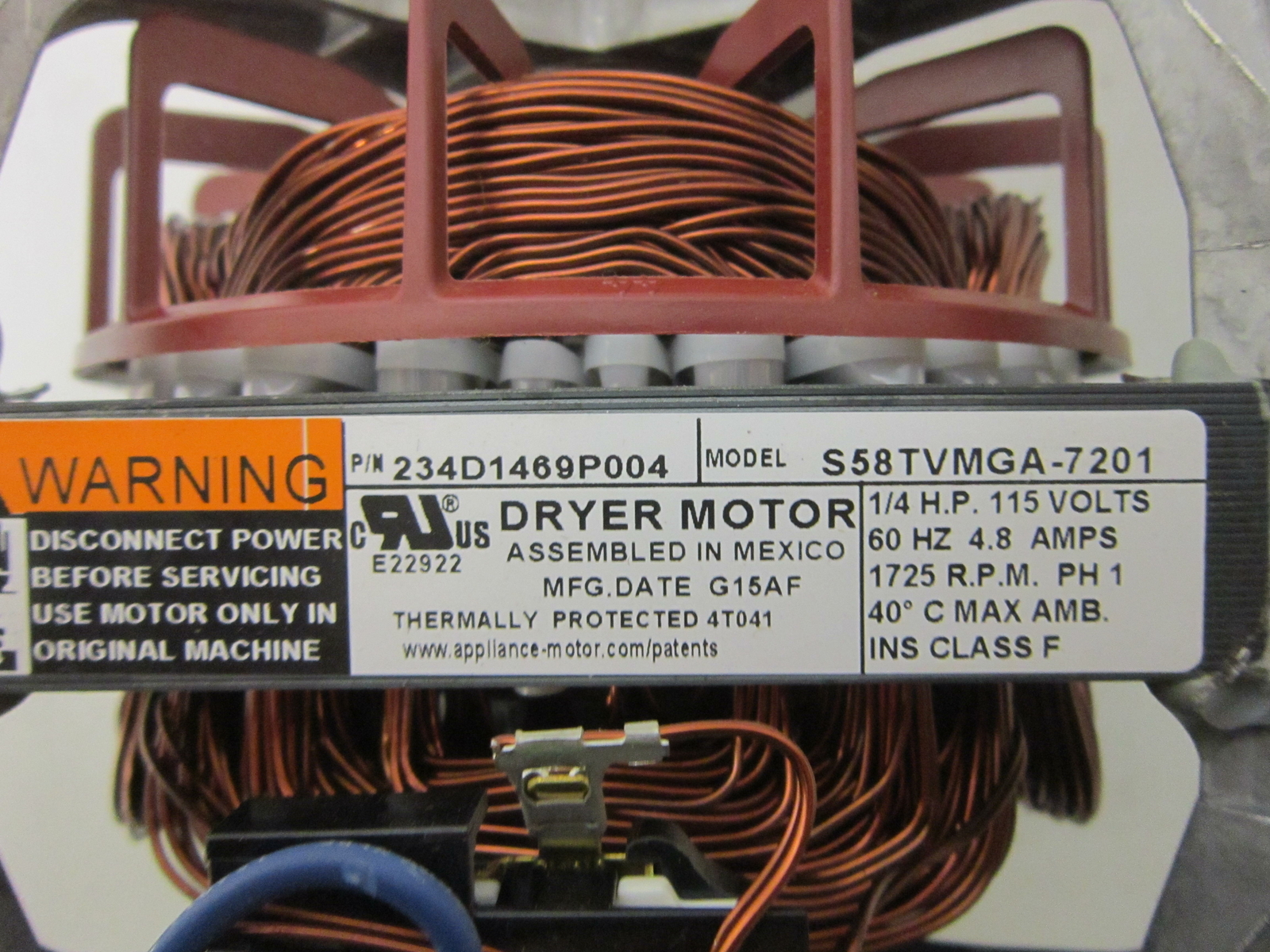 GE DSKP333ECWW Dryer Motor Assembly 234D1469P004 AP5986386 eBay