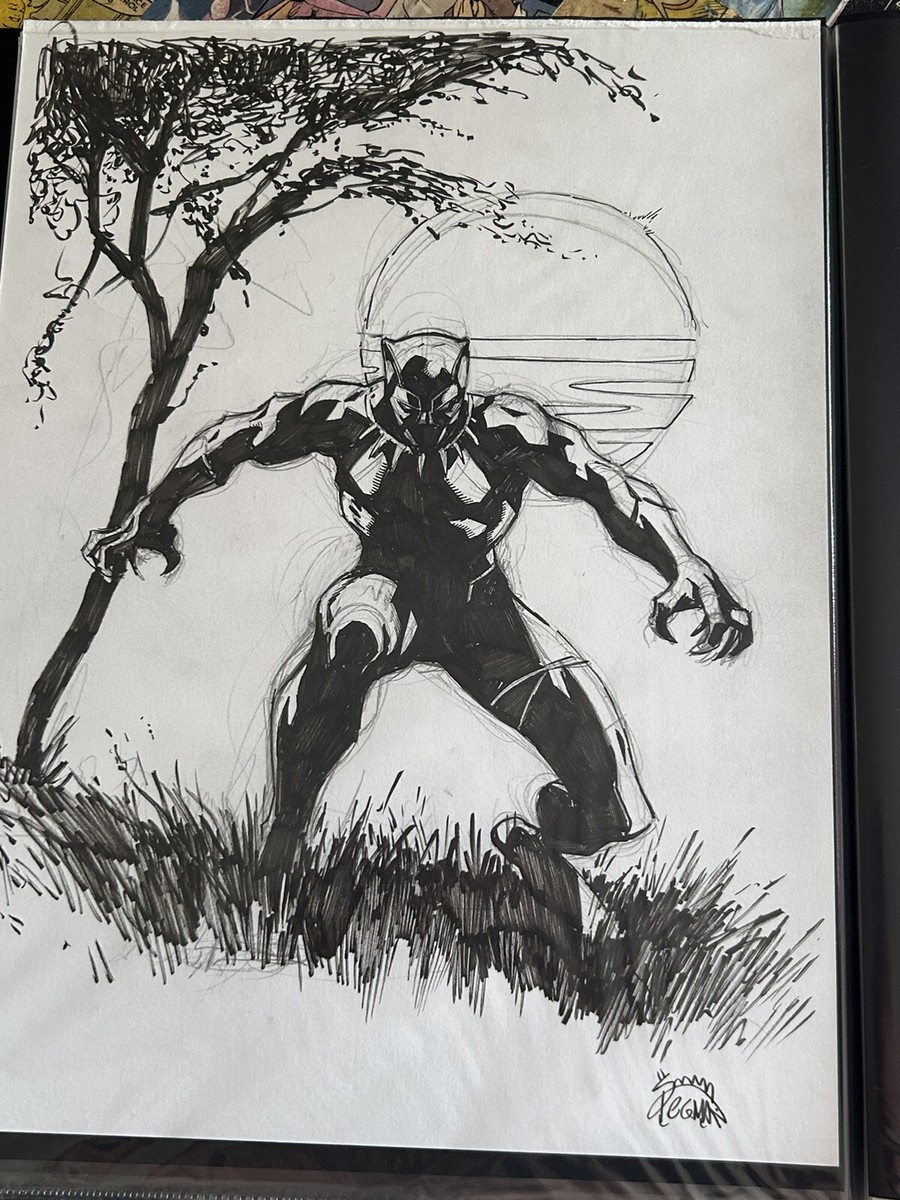 Ryan Stegman Black Panther Sketch Original Art | eBay