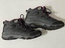 Merrell Big Kid's Moab 3 Mid Waterproof Boot GRANITE/BERRY Size 4.5M