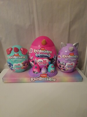 Limited Edition Zuru Rainbocorns über 30 Überraschungen Eggzania Puppycorn Kittycorn