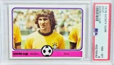 1978 Monty Gum World Cup Zico Rookie Card RC PSA 8 NM-MT POP 10 Brazil HOF