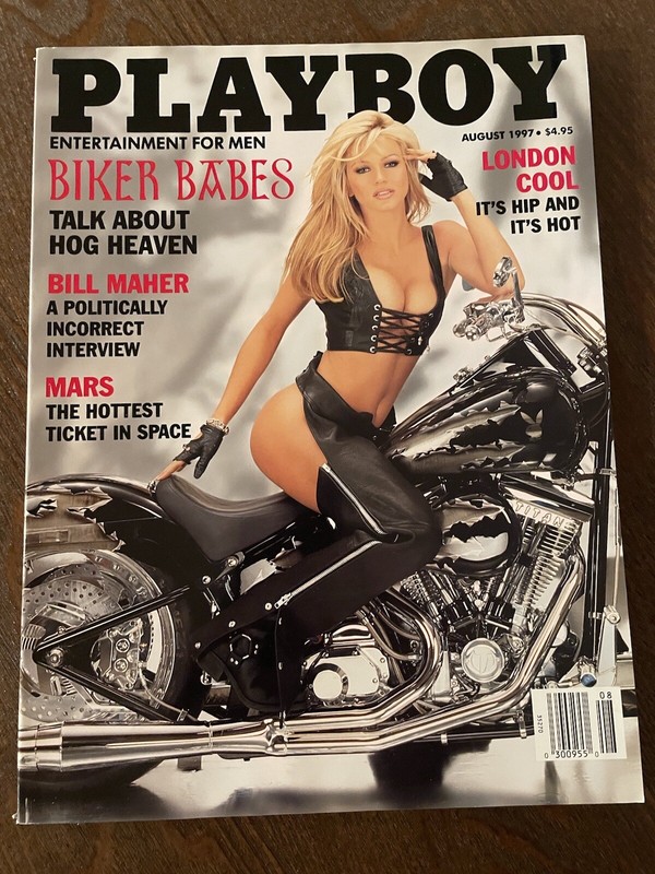 Playboy Magazine August 1997 Biker Babes,  Kalin Olson Centerfold