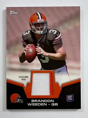 2012 Topps #RP-BW Brandon Weeden Relic Card AR80