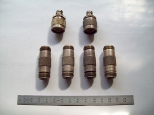 Set of six coaxial, N-type - based adapters, used