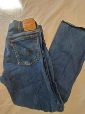 Levi's 517 Men's 38x34 (33) Classic Slim Bootcut Blue Jeans Distressed B12