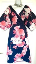 QUIZ  GORGEOUS FLORAL PRINT COLD SHOULDER JERSEY PARTY DRESS SIZE 20