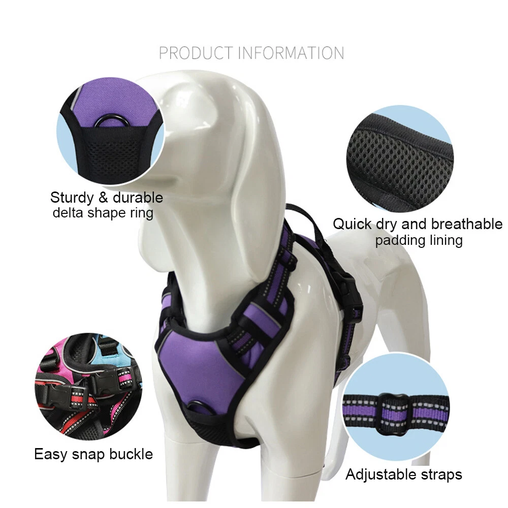 Dog Harness Front Clip Pet Vest w/Handle Easy Control Outdoor Walking Traning US