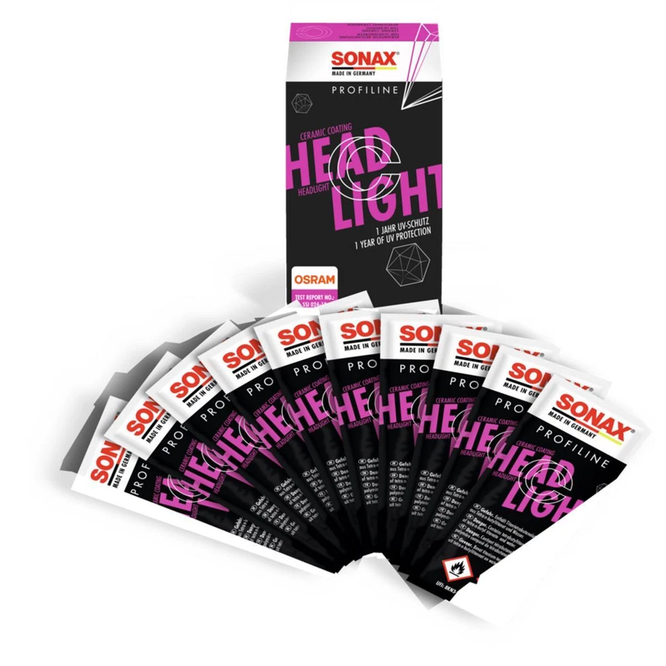 Sonax Profiline Headlight Protection 10x5ml Scheinwerfer Kunststoffversiegerlung