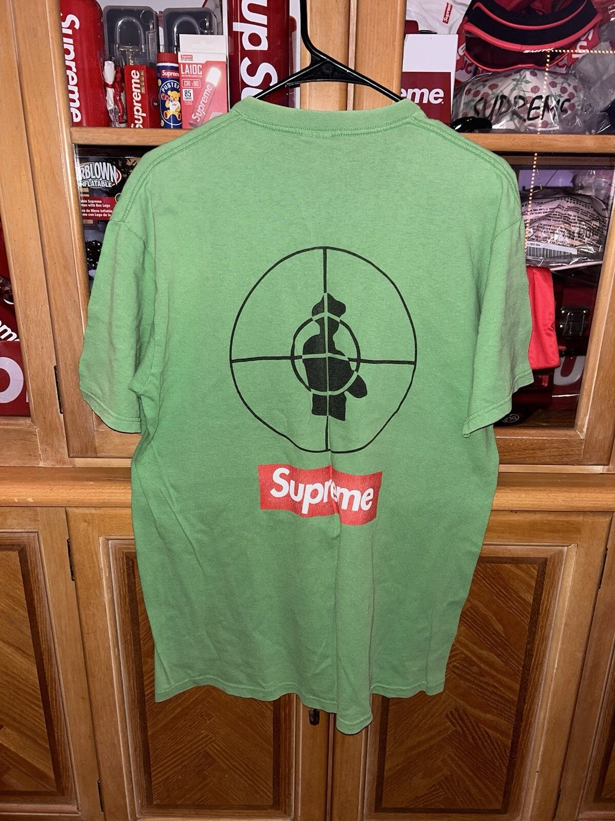 Tee shirt vert Supreme Public Enemy Box logo 2006 grand You’re Gonna Get Yours