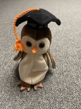 RARE VINTAGE TY Beanie Baby Wise the Owl Class of "1998" with errors collectible