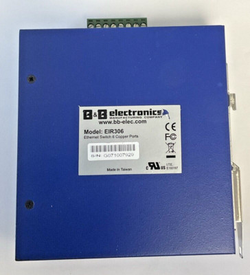 B&B ELECTRONICS EIR306 ETHERNET SWITCH 6 COPPER PORTS 10-30VDC