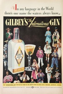 1940 GIlbeys Gin Vintage Ad In any language in the World