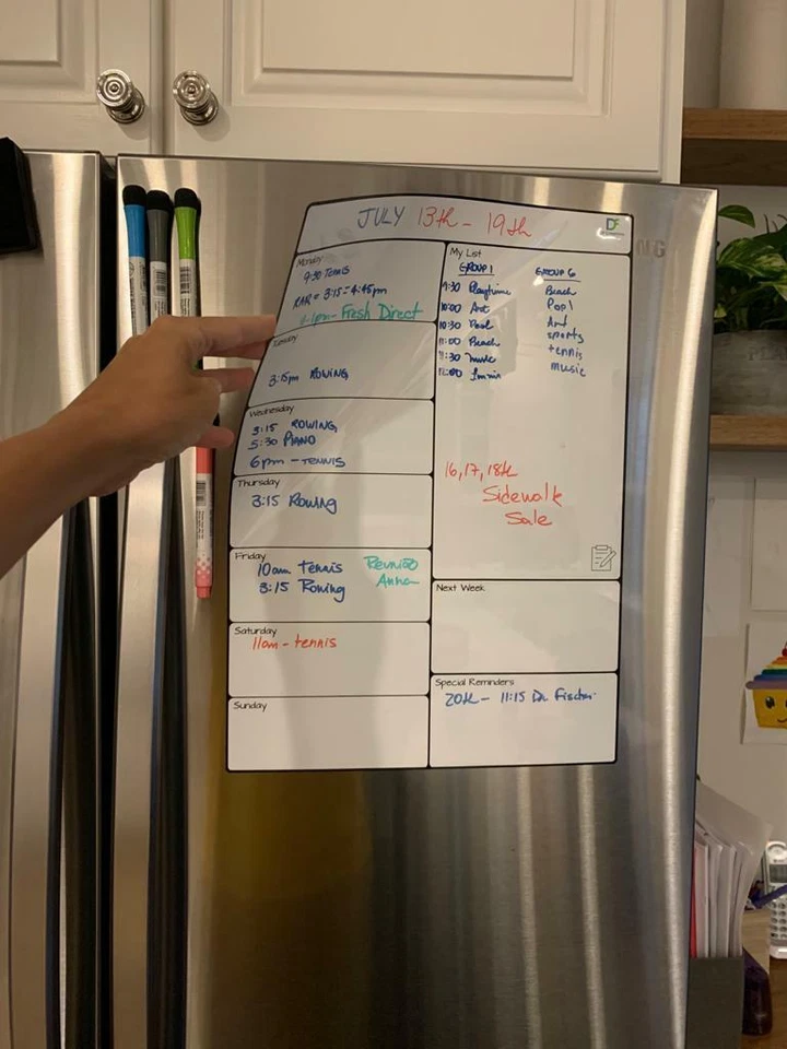 A3 Magnetic Whiteboard Planner, Weekly White Board Calendar, Menu Plan Shop list - Image 4 of 4