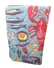 Vera Bradley Seafood Boil double eye case-quilted-lobster crab fish- blue red