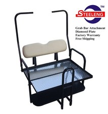 Rear Flip Seat Kit For Club Car Golf Cart Ds Model 1982-2000buff Wt Grab Bar