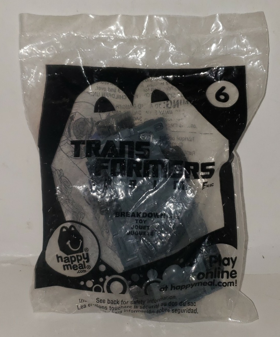 McDonald's Happy Meal Toy Transformers Prime 2013 Breakdown #6. SEALED!