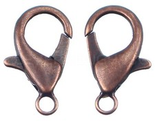 16x8mm Lobster Clasps - Antique Copper Color - 100 Pack