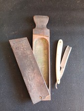 Ancien aiguiseur affuteur boite de rangement avec 1 coupes choux