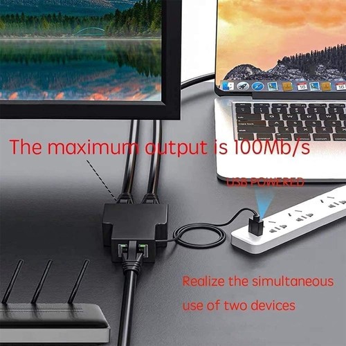 Gleichzeitige Vernetzung Netzwerk-Splitter Ethernet-Switcher Computer - Afbeelding 11 van 14