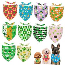 10PCS Dog Bandanas for Large XL Breed St.Patricks Day Large/X-Large