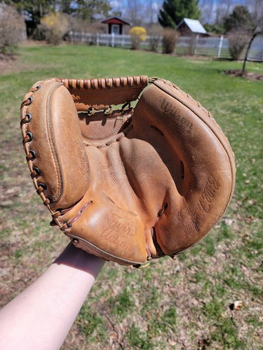 Vintage Wilson Catchers Mitt Adult Baseball Glove Left Handed A2412