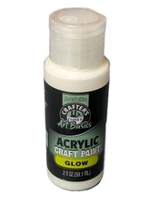 Artskills Crafter's Closet Acrylic Glow Paint Glows in the Dark 2 Oz White