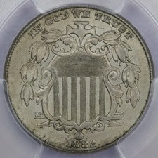 1882 5c Shield Nickel - PCGS MS 63 CAC