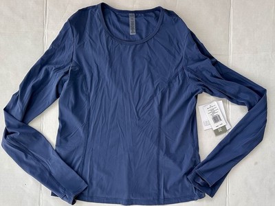Beyond Yoga Lite Airshield Long Sleeve SZ  L Top Blue NWT Active GYM MSRP $76