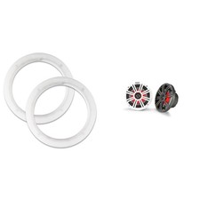 Kicker 45KM654L LED 6.5 Marine Coax with Charcoal and White Grills with a Pai...