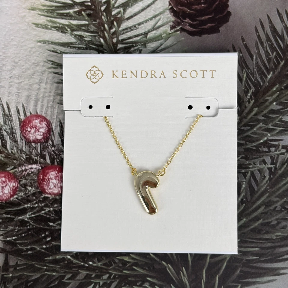 Collar colgante corto dorado bastón de caramelo Kendra Scott en marfil nácar Foto 4 de 4