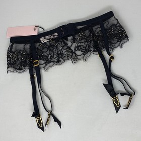 Agent Provocateur Lindie Black Suspender AP1 Extra Small NWT $225