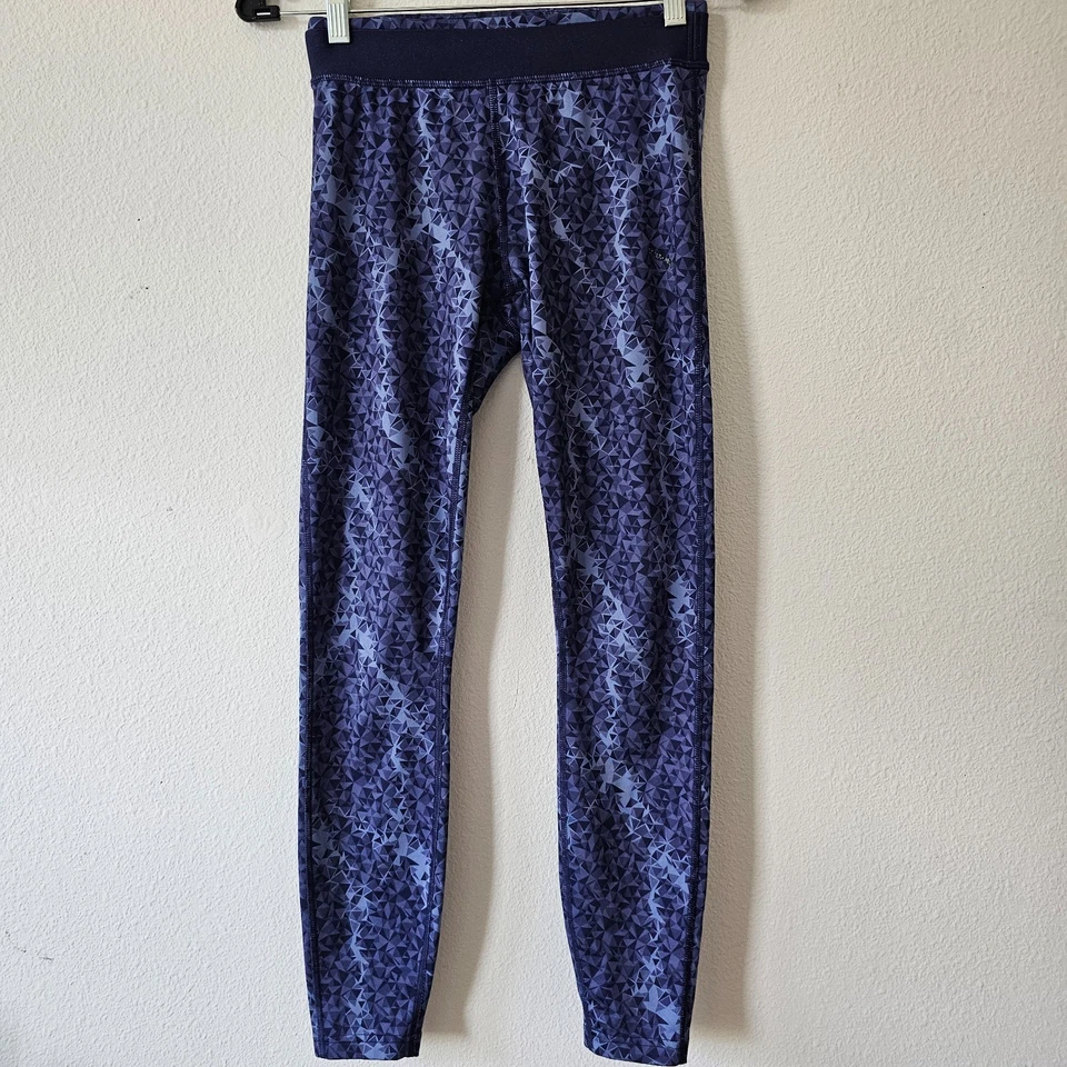 Puma Leggings Mujer Pequeños Púrpura Estampado Geométrico Atlético Yoga Entrenamiento Pantalones Foto 2 de 4