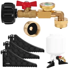 WADEO Propane Refill Adapter Kit with Propane Cylinder Stand Base, Propane Bo...