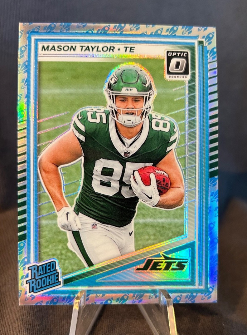 2025 Optic Football Mason Taylor Rocket Logo #274 Rookie Jets