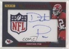 2012 Panini National Convention Rookie NFL Dontari Poe #DP Patch Auto Shield i6j