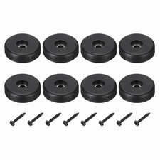 Rubber Speaker Isolation Feet,1.57" Black Anti-Vibration Base Pad, Pack of 8