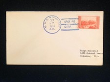 USS MONOCACY NANKING CHINA COVER #741 TO OHIO