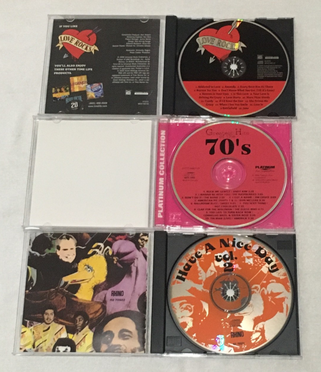LOT 3 CDs Super Hits 70s Have a Nice Day Vol 2-Love Rocks-Greatest Hits ...