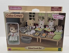 Calico Critters School Lunch Set Ava Cuddle Bear Sylvanian Families New