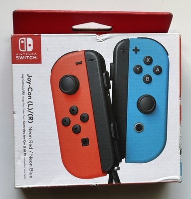 Nintendo Joy-Con Controller - (L) /(R) - Neon Red/Neon Blue - New Sealed-
