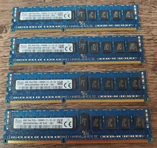 Lot of 4 8x32GB 12800 SK Hynix DDR3 RAM, Great for Servers